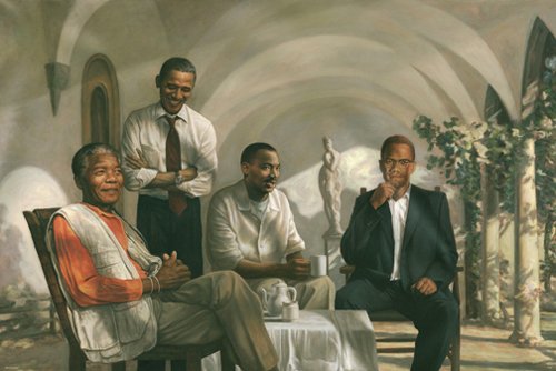 Bruce Teleky The Pioneers - Mandela Obama King Malcolm X 12"x18" Art Print Poster