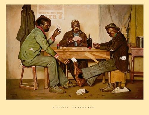 Irving Sinclair - Poker Game Art Print