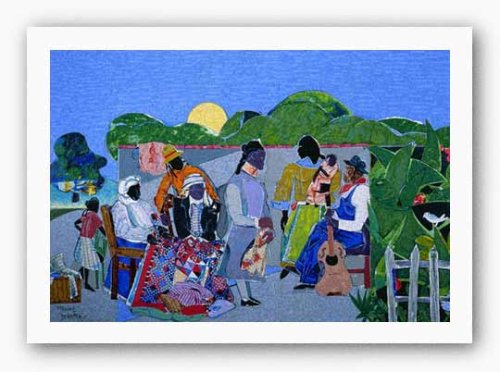 artworkforless.com Quilting Time by Romare Bearden - 24 x 36 inches - Fine Art Print/Poster