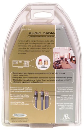 Acoustic Research Audio Cable w/Gold RCA plug to RCA plug