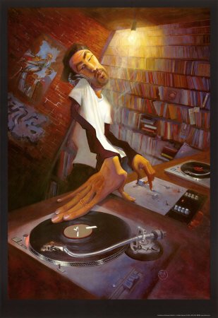 (24x35) Justin Bua The D.J. Art Print Poster