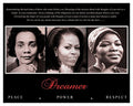 Dreamer (Trio): Peace, Power, Respect Art Poster Print (Overall Size: 10x8) (Image Size: 9.5x7.5) King Obama Shabazz