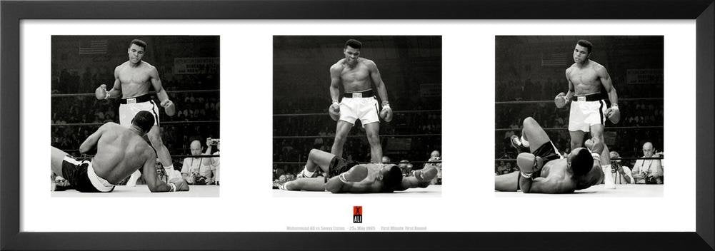 Muhammad Ali vs. Sonny Liston Framed Poster 38 x 14in