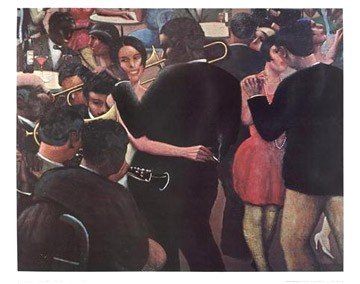 Blues 1929 - Poster by Archibald J Motley, Jr (29 x 23)