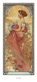 Ete, 1900 by Alphonse Mucha - 19 3/4 x 9 inches - Fine Art Print / Poster