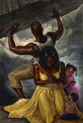 Behind Every Great Man - by WAK Kevin A. Williams 36x24 Black Art Print Poster African-American