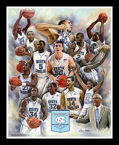Roy's Boys (Carolina Basketball) by Wishum Gregory, 11x8.5 Inches, Black Frame C