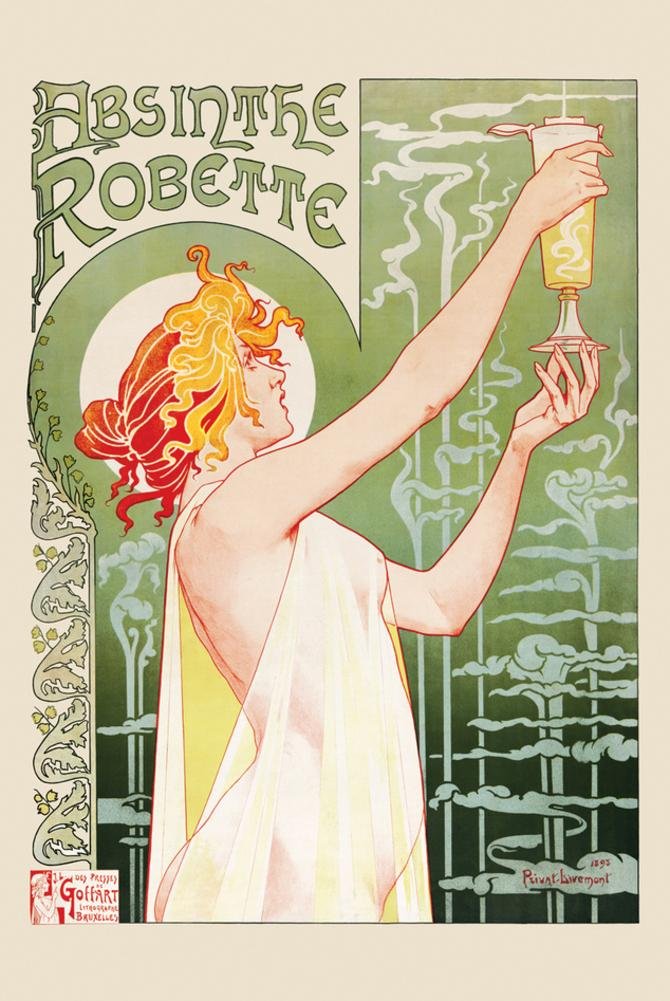 Privat Livemont - Absinthe Robette,1895 Poster 24 x 36in