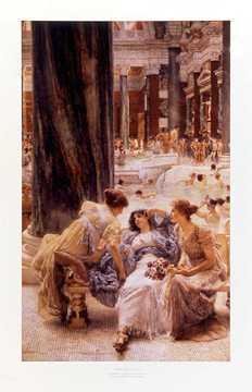 The Baths of Caracalla by Lawrence Alma-Tadema - 29 x 18 inches - Fine Art Print / Poster
