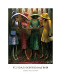 Lonnie Ollivierre Sunday Conversation Art Print Poster - 22x28 Art Poster Print by Lonnie Ollivierre, 22x28