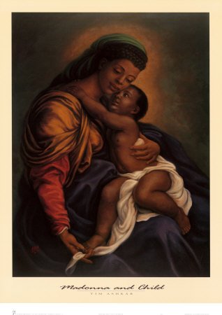 Madonna and Child Art Poster Print by Tim Ashkar, 25x34
