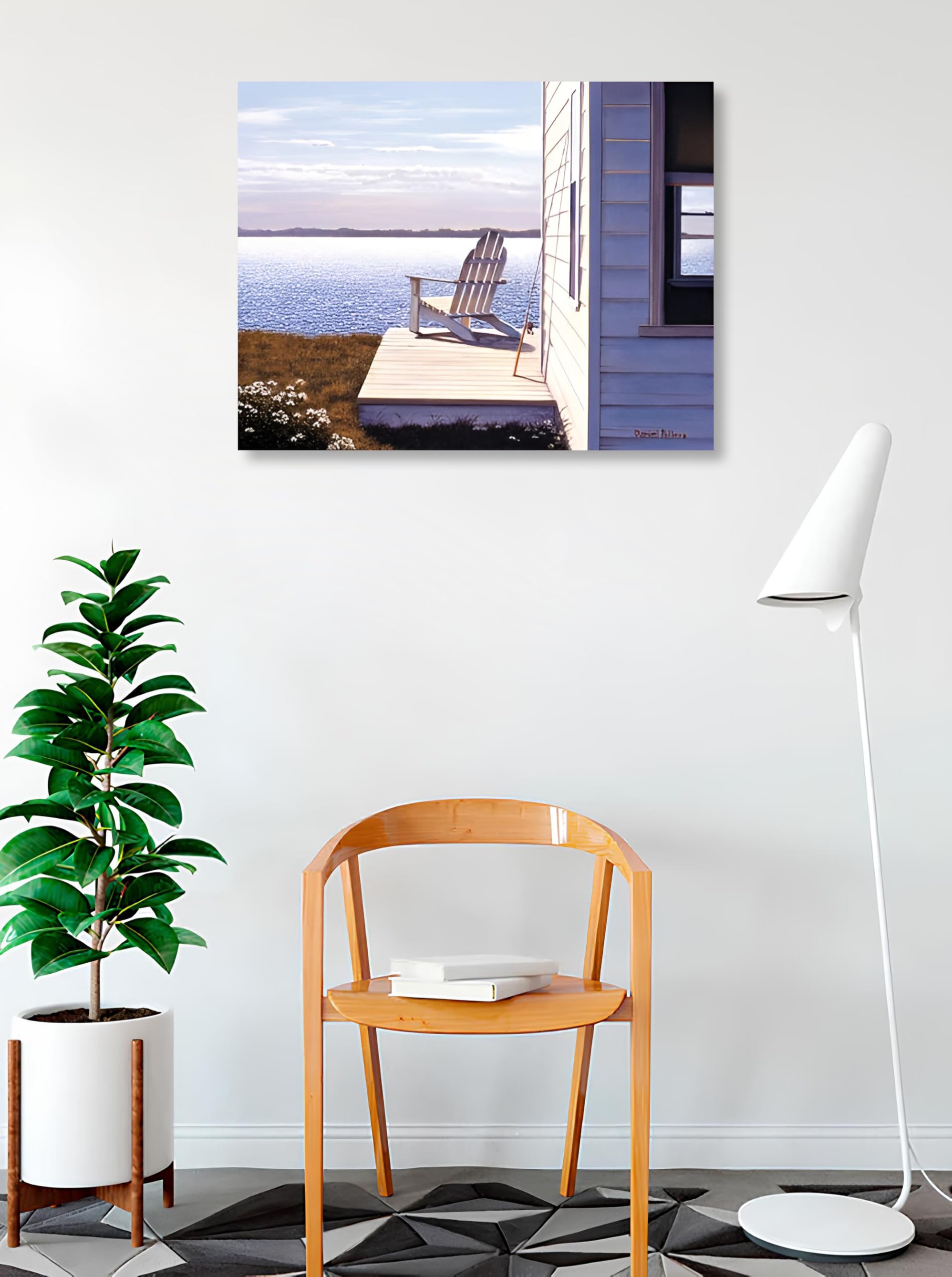 Montauk Daisies by Daniel Pollera 14x11 Coastal Art Print Poster