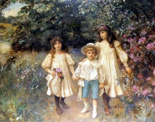 Bruce Teleky The Perkins Children by George Harcourt 24"x20" Art Print Poster