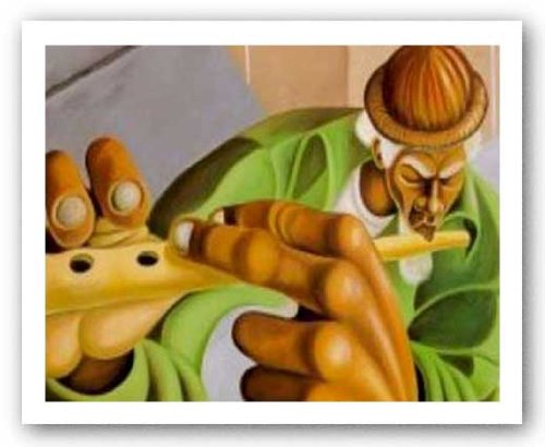 Serenading the Street by Cbabi Bayoc - 24 x 32 inches - Fine Art Print / Poster
