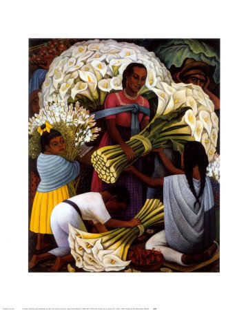 Flower Vendor - Poster by Diego Rivera (16 x 20)