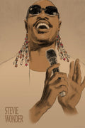 Stevie Wonder by Clifford Faust 18"x12" Art Print Poster