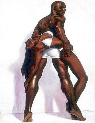 Couple * by Laurie Cooper - 28 3/4 x 22 7/8 inches - Fine Art Print / Poster
