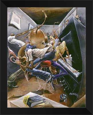 Frank Morrison FRAMED Art Print 26x32 "Rent Party"