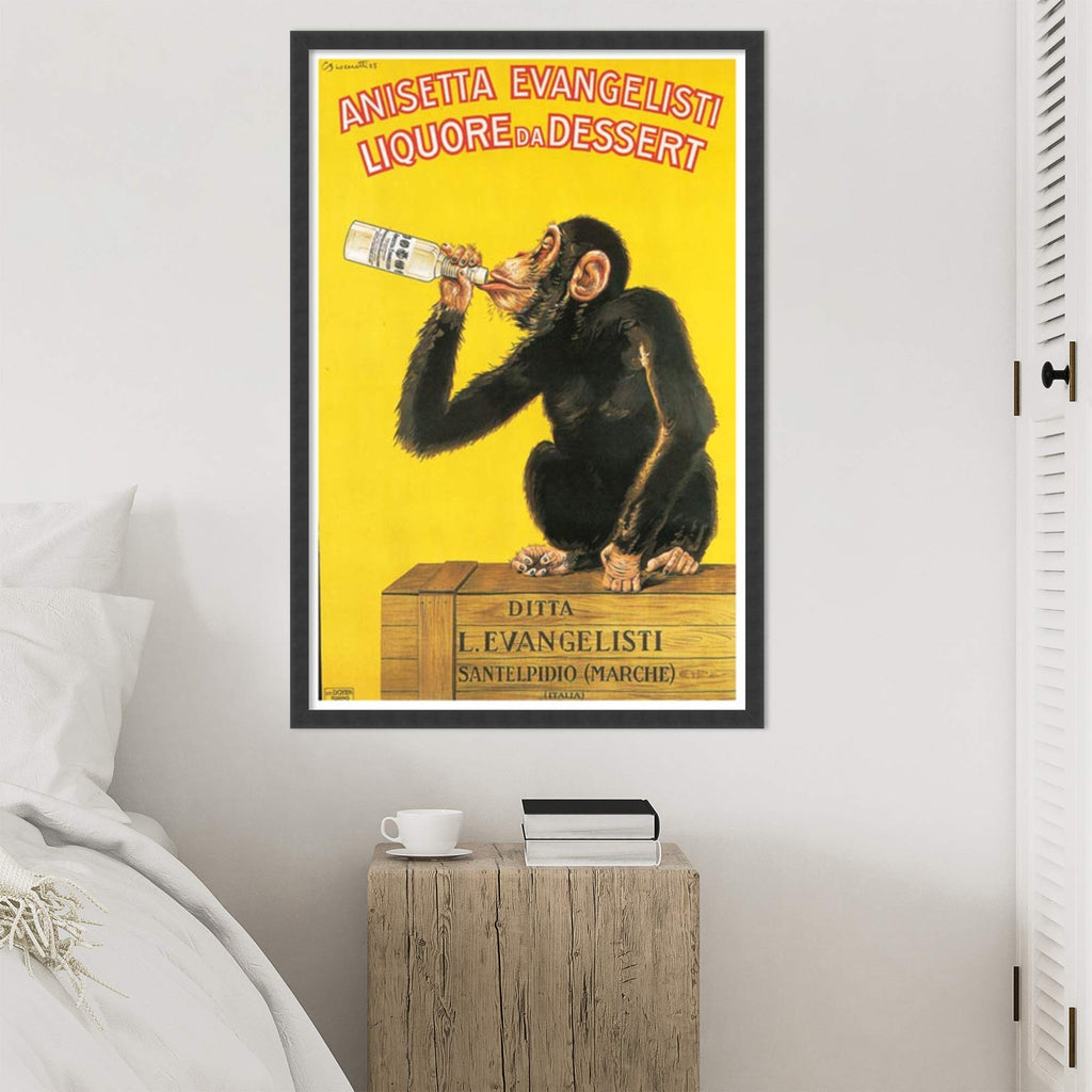 Framed Art Print, 'Anisetta Evangelisti Liquore da Dessert (ca. 1925)' by Carlo Biscaretti: Outer Size 25 x 37"