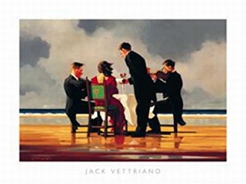 1art1 Elegy for A Dead Admiral, Art Print Poster by Jack Vettriano, Overall Size: 31.5x23.5, Image Size: 26.5x18