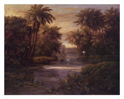 Lagoon At Daybreak - Poster by Montoya (30 x 24)