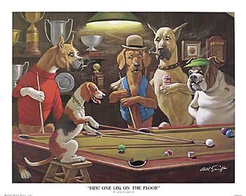 Arthur Sarnoff - Hey! One Leg on the Floor Art Print