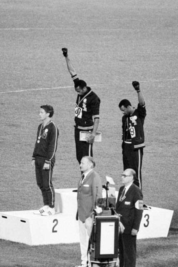 BUY ART FOR LESS Officially Licensed Mexico Olympics 1968 Black Power Salute Tommie Smith John Carlos Historic Art Poster - 36 x 24 Inch - Decorative Print - Poster Paper - Ready to Frame