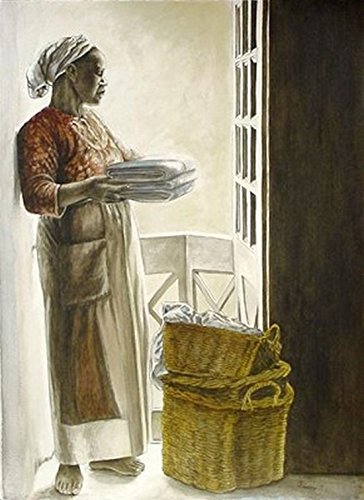 Lady by the Window by Consuelo Gamboa - 34 x 26 inches - Fine Art Print / Poster