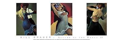 Allure Of The Dance II [Triptych] by Bill Brauer. Art Poster Print: 36 inches width by 11.75 inches height.