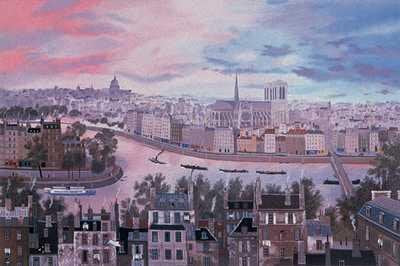 Rive Gauche (mini) by Michel Delacroix - 11 x 14 inches - Fine Art Print / Poster