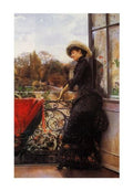On The Terrace by Julius Stewart 18"x28" Art Print Poster