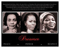 Dreamer (Trio): Peace, Power, Respect Art Poster Print (Overall Size: 10x8) (Image Size: 9.5x7.5) King Obama Shabazz