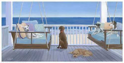 Carol Saxe Swing Tails Art Print 8 x 20in