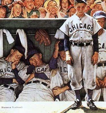 Dugout Poster Print by Norman Rockwell (12 x 15)