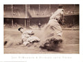 Joe DiMaggio - Sliding into Third by Bettman/Corbis 32x24 Fine Art Print Poster
