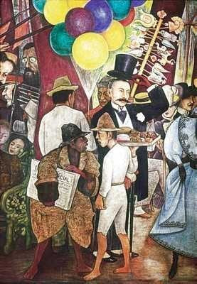 Dream of a Sunday (Detail Street Vendors - Poster by Diego Rivera (17 x 24)