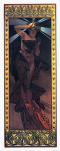 Morning Star by Alphonse Mucha - 28 x 11 inches - Fine Art Print / Poster