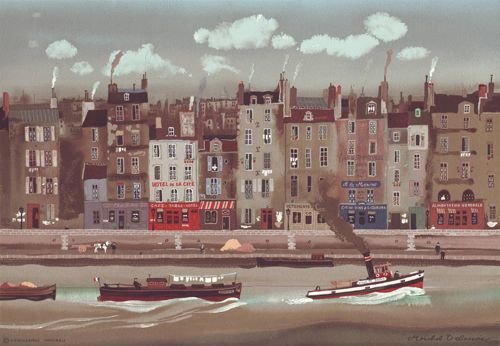 Bruce Teleky Le Remorqueur by Michel Delacroix 12.375"x17.25" Art Print Poster