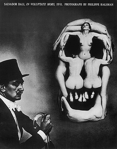 Salvador Dali, In Voluptate Mors, 1951 By: Philippe Halsman 30 x 24 Art Print Poster
