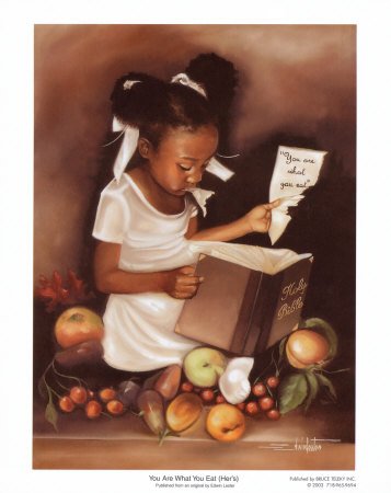 You Are What You Eat Art Poster Print by Edwin Lester, 8x10