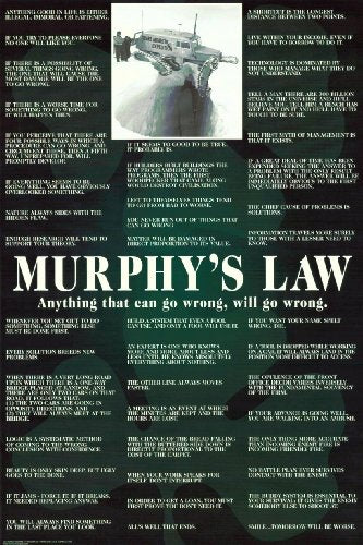 (24x36) Murphy's Law (List of Quotes) Art Poster Print