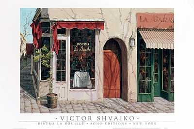 artworkforless.com Bistro La Bouille by Viktor Shvaiko - 24 x 36 inches - Fine Art Print/Poster