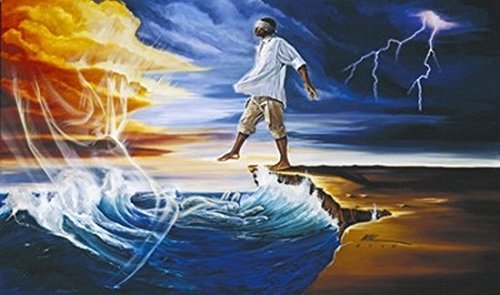Step Out on Faith (Male) by WAK - Kevin A. Williams - 23 x 38 inches - Fine Art Print / Poster