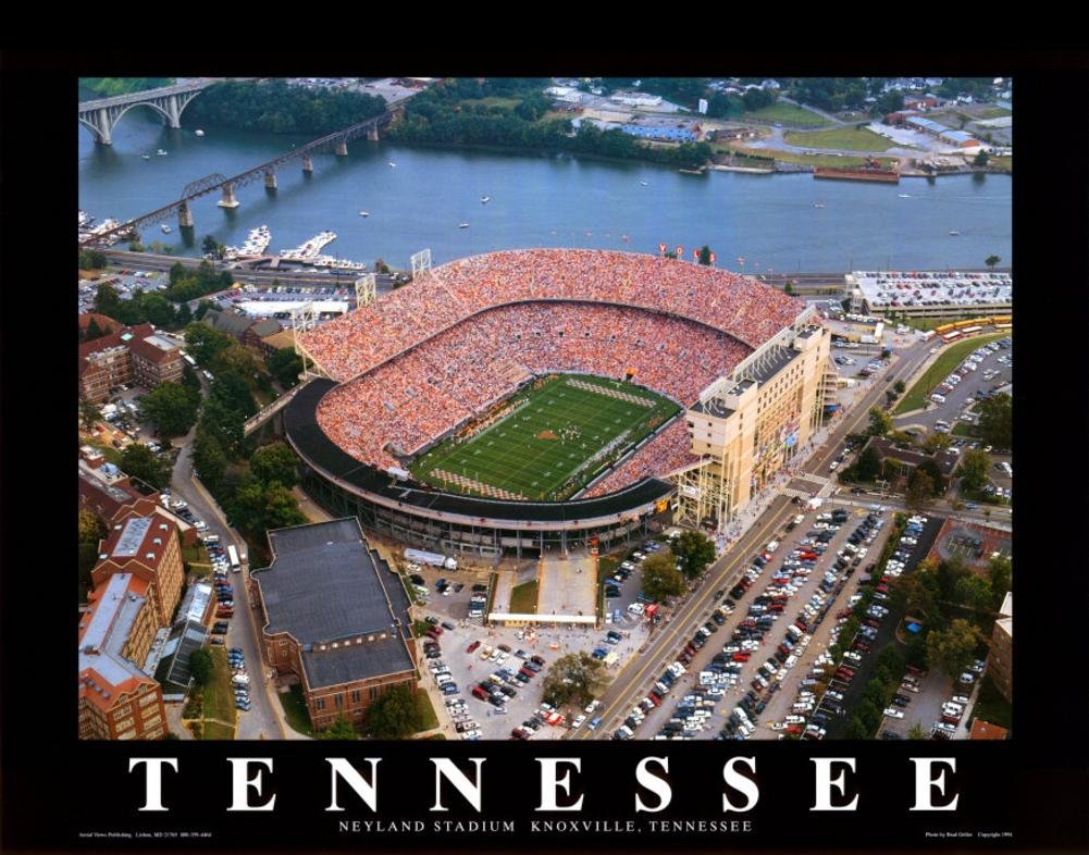 University Of Tennessee Art Print by Brad Geller 28 x 22in