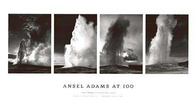 Ansel Adams - Old Faithful Geyser Art Print