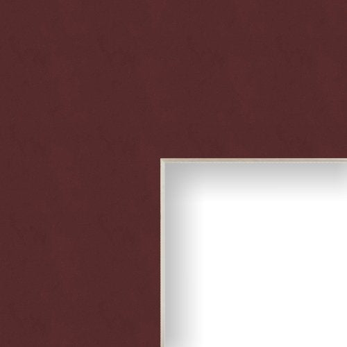 13x14 Matting for Picture Frame Maroon with Cream Core and 9x10 Opening Size (B038MAT)
