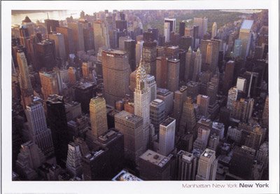 MANHATTAN NEW YORK CITYSCAPE 24"X36" POSTER #AA957