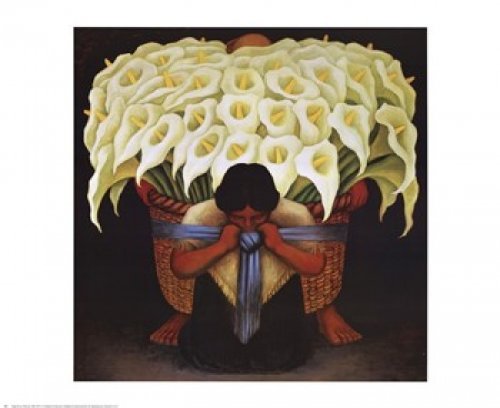 El Vendedor De Alcatraces Art Poster PRINT Diego Rivera 27x22