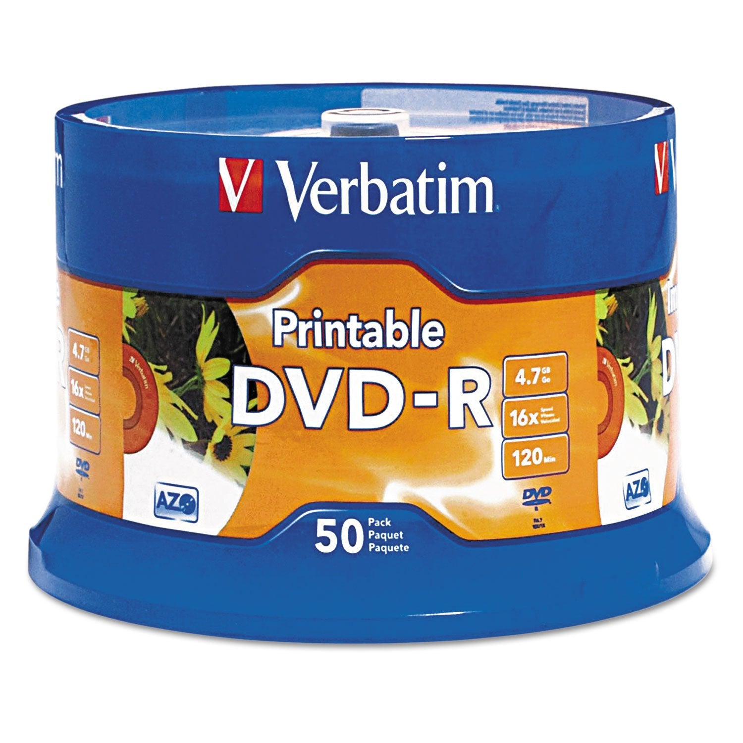 Verbatim DVD-R 4.7GB 16X White Inkjet Printable