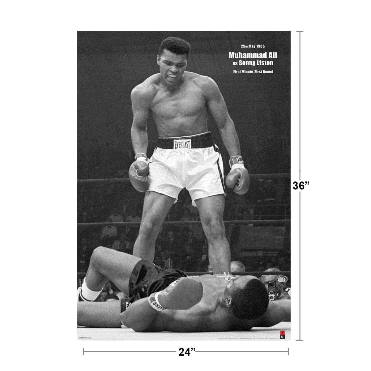 Pyramid America Muhammad Ali vs Liston First Minute First Round Knockout 1965 Famous Boxing Match Photo